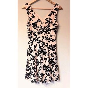 Altar'd State Women Sz S Dress  Nude Black Burn Out Velvet Fit &Flare 50's Dress